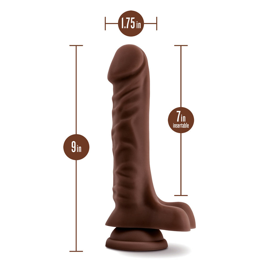 Loverboy The DJ Realistic Brown Average Size Dildo with Suction Cup measurements