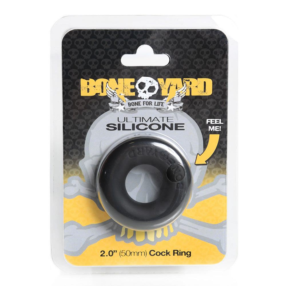 Boneyard Ultimate Silicone Cock Ring Black Package Front