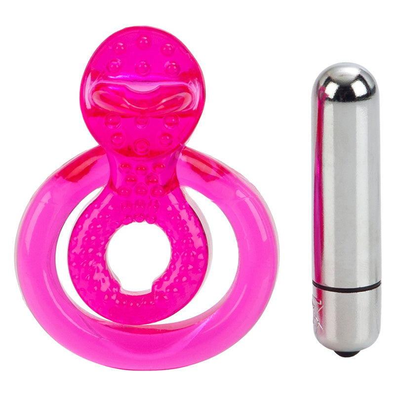 Dual Clit Flicker Vibrating Cock Ring