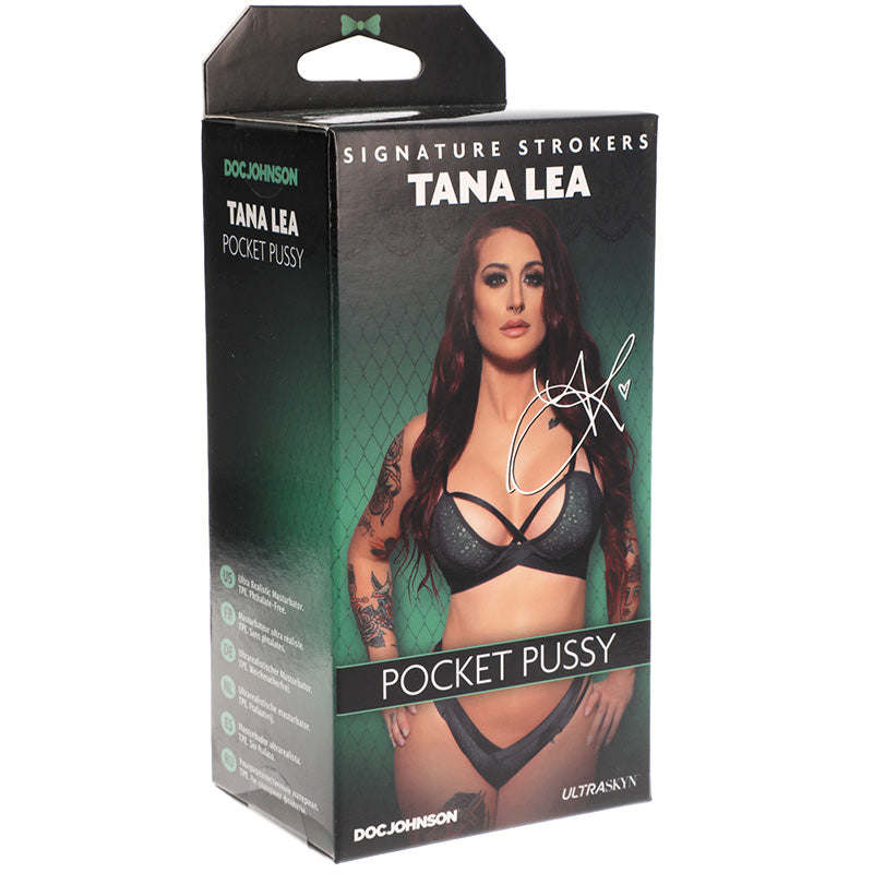 Product packaging for Doc Johnson 5510-30-BX Signature Strokers Tana Lea ULTRASKYN Pocket Pussy