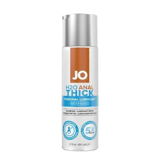 JO H2O Anal Thick Lubricant 2 oz bottle on a white background