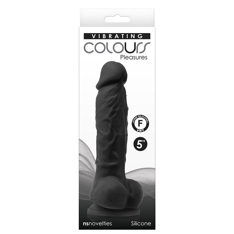 Colours Pleasures 5 Inch Vibrating Dildo - Black