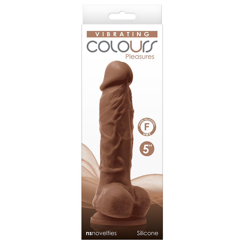 Colours Pleasures 5 Inch Vibrating Dildo - Brown