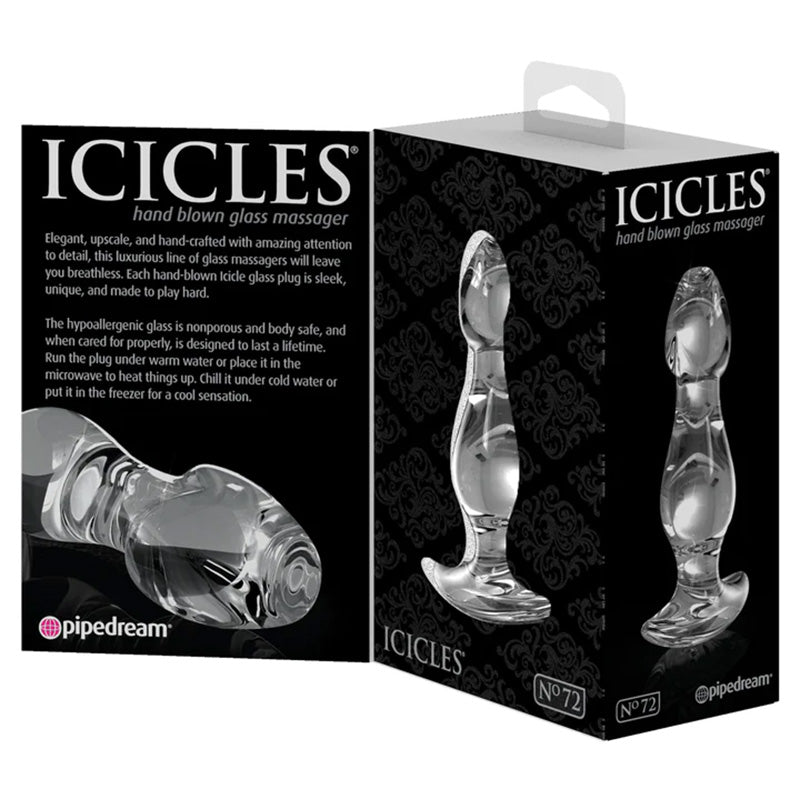 Icicles No. 72 Glass Butt Plug - Clear