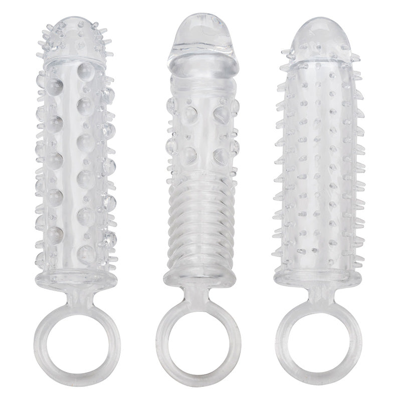 CalExotics SE-1625-60-2 3 Piece Textured Penis Extension Set