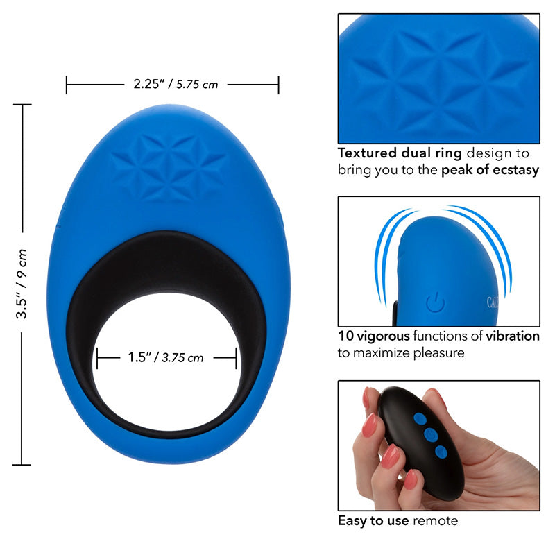 CalExotics SE-1351-05-3 Link Up Remote Max Vibrating Cock Ring Features