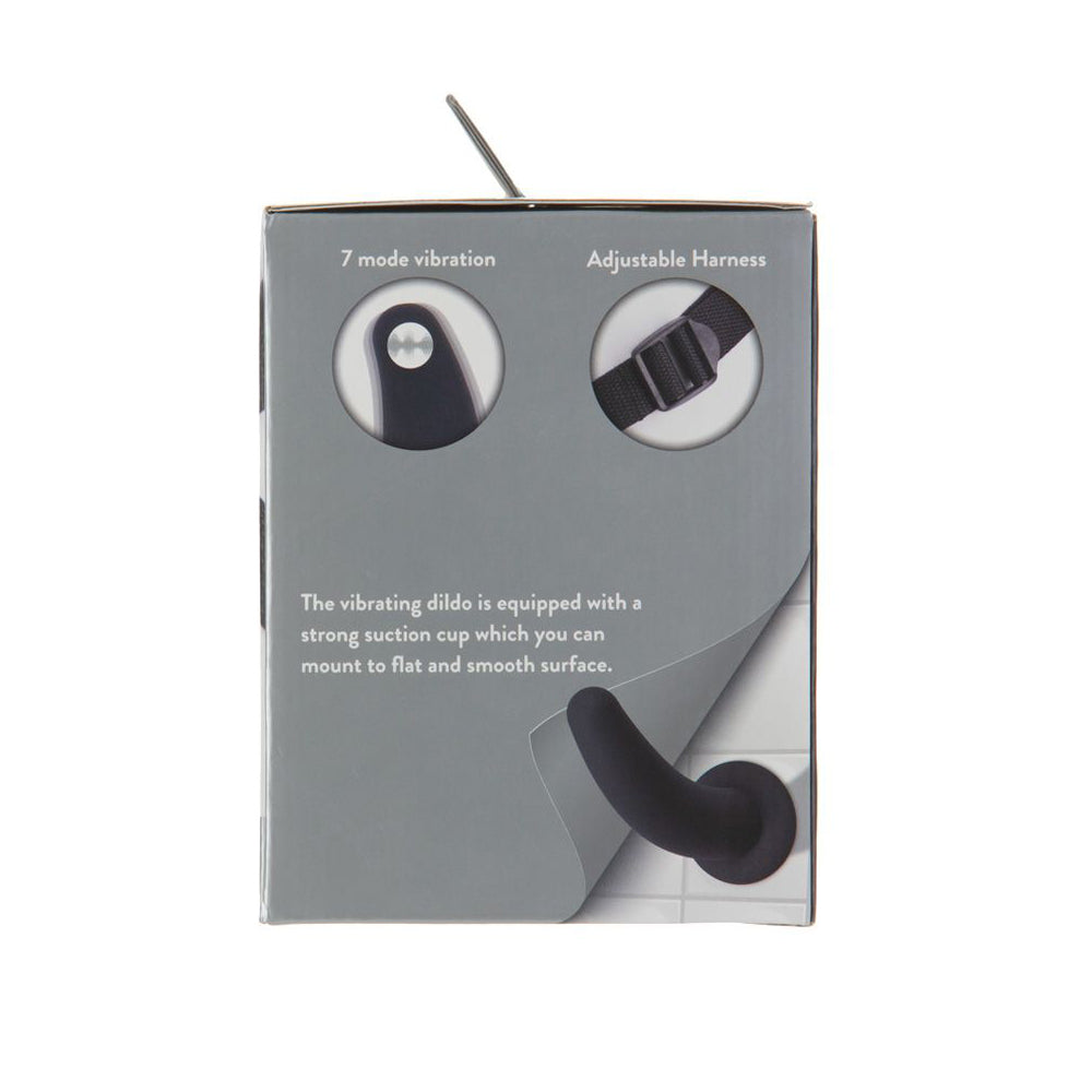 Remote Control 5 Inch Vibrating Dildo and Strap-On Harness - Box