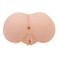 Light flesh tone male masturbator with anal and vaginal openings on a white background