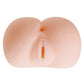 Light flesh tone male masturbator with anal and vaginal openings on a white background