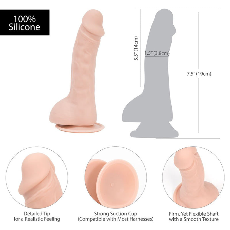 Addiction Brad 7.5 Inch Silicone Dildo