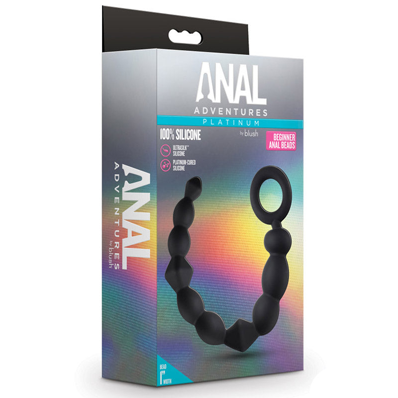 Product Packaging for Anal Adventures Platinum Beginner Anal Beads on white background