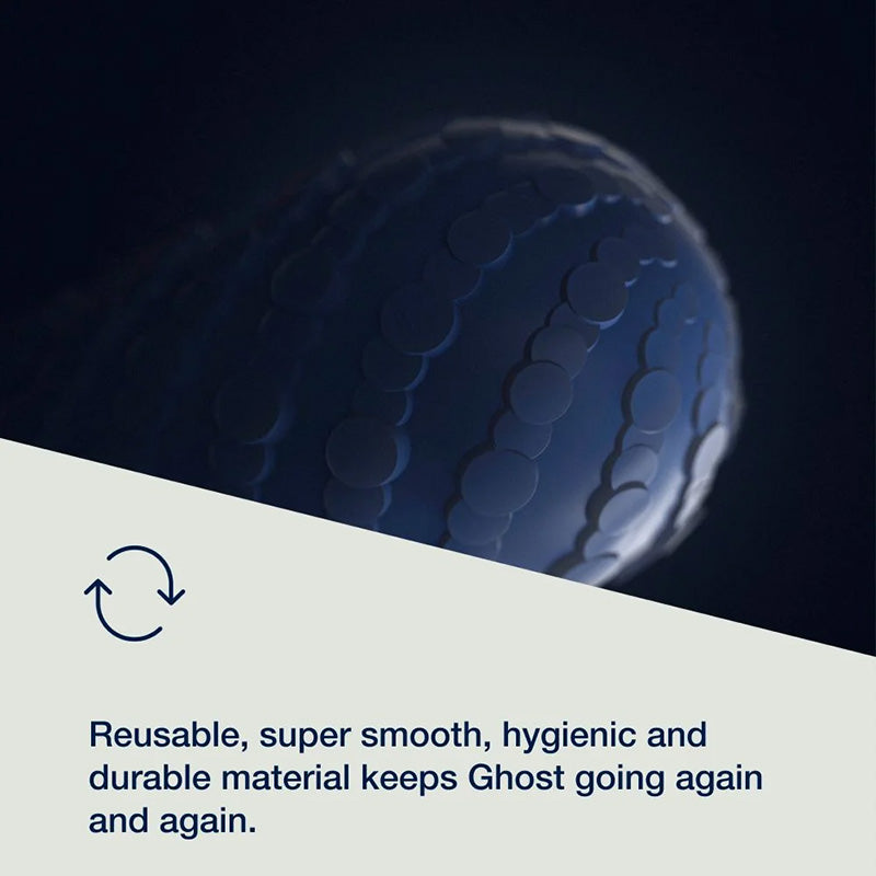 Close-up of Arcwave Ghost Reversible Silicone Stroker Blue