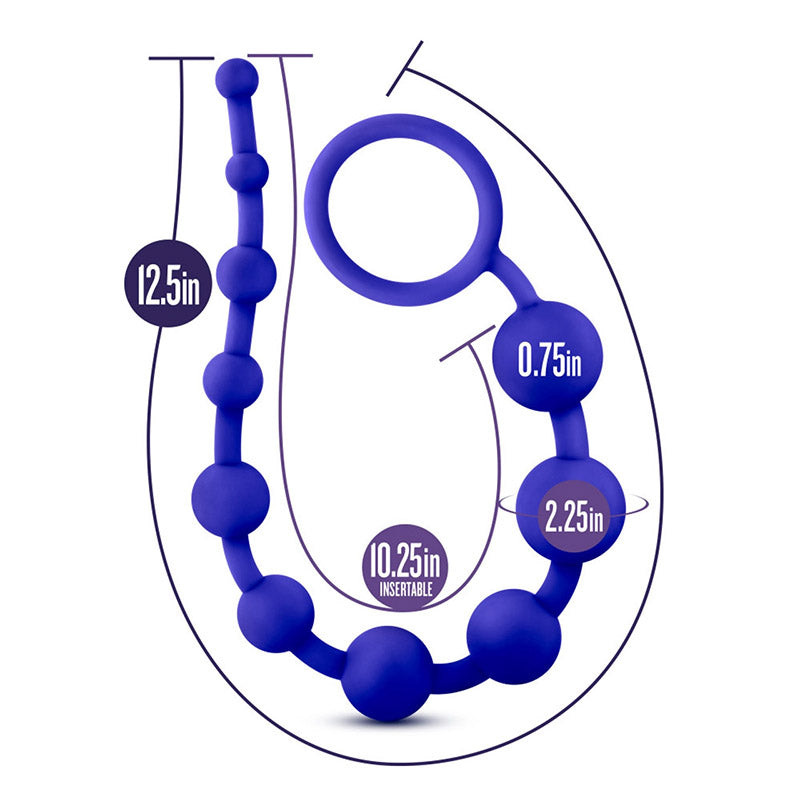 Measurements of Blush BL-11002 Luxe Silicone 10 Beads Indigo Blue