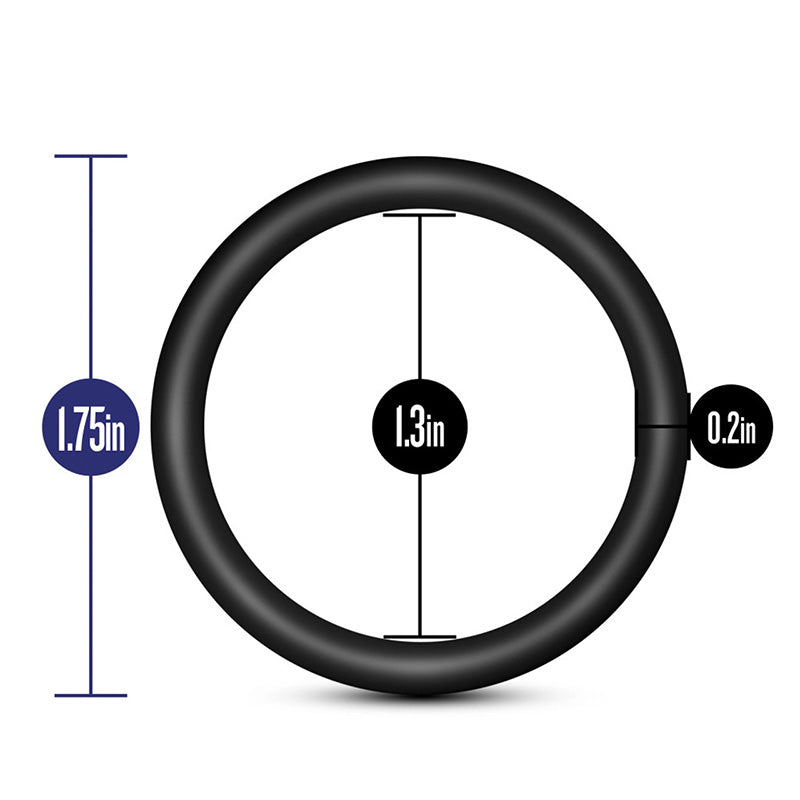 Measurements of Blush BL-71815 Performance VS1 Pure Premium Silicone Cock Rings - Medium - Black