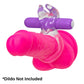 Blush BL-74201 Play with Me Bull Vibrating C-Ring Purple worn on dildo