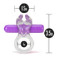 Measurements of Blush BL-74201 Play with Me Bull Vibrating C-Ring Purple
