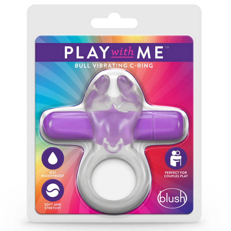 Product packaging for Play With Me Bull Vibrating C-Ring