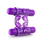 Blush BL-77101 Play With Me Double Play Dual Vibrating Cock Ring Purple angle view