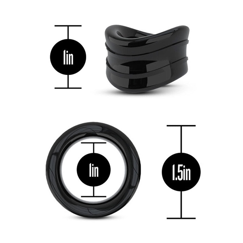 Measurements of Blush BL-93305 Stay Hard Beef Ball Stretcher Snug - 1 Inch Diameter