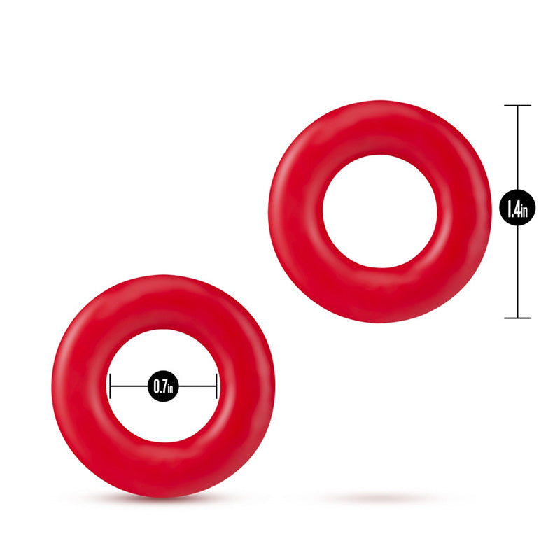 Measurements of Blush BL-00898 Stay Hard Donut Rings - Red