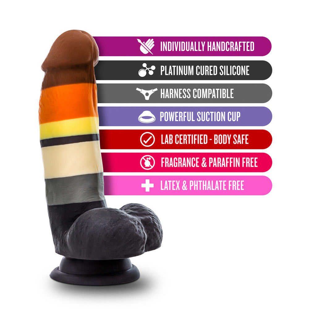 Blush Avant Pride P9 Bear Flag Silicone Dildo features list