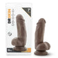 Dr. Skin Mr. Smith 7 Inch Brown Suction Cup Dildo standing next to product packaging on white background