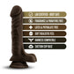Features list for Loverboy The DJ Realistic Brown Average Size Dildo with Suction Cup