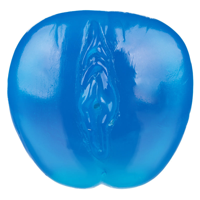 CalExotics Basic Essentials blue beaded masturbator with vagina orifice