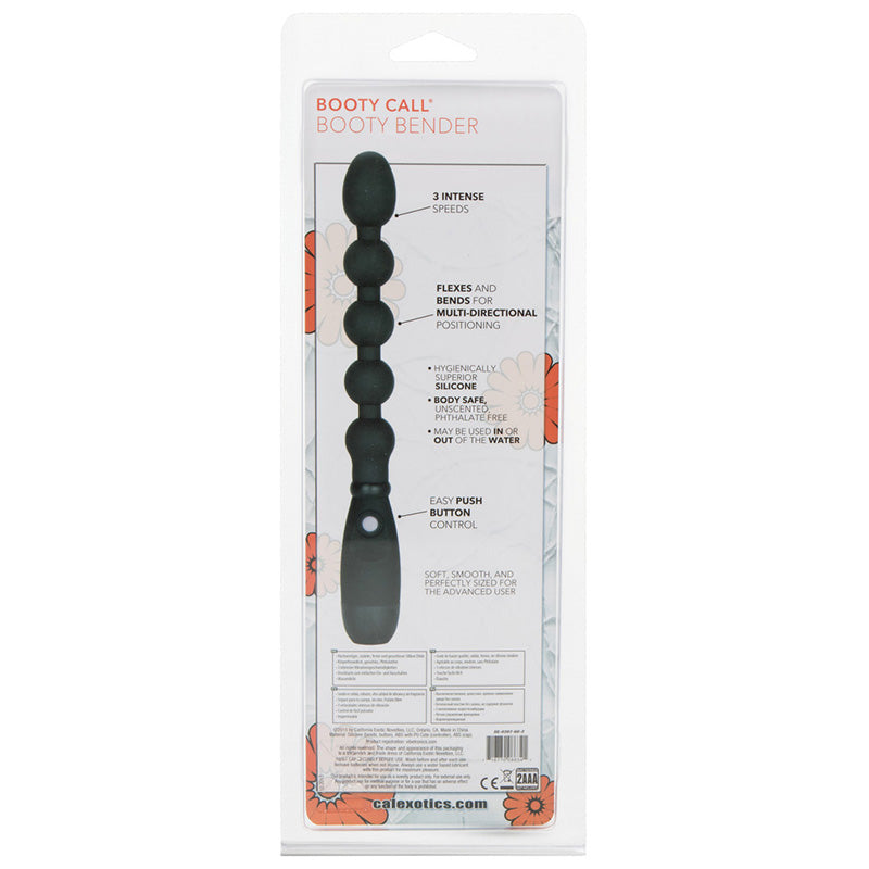 Booty Call Booty Bender Vibrating Anal Beads - Black
