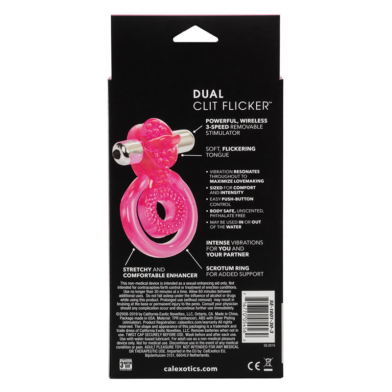 Dual Clit Flicker Vibrating Cock Ring