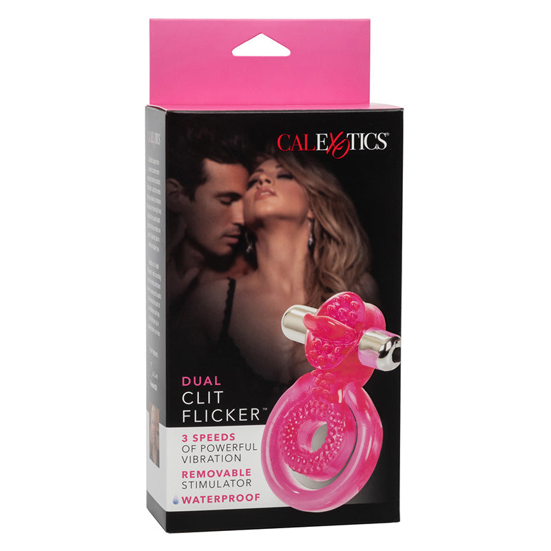 Dual Clit Flicker Vibrating Cock Ring