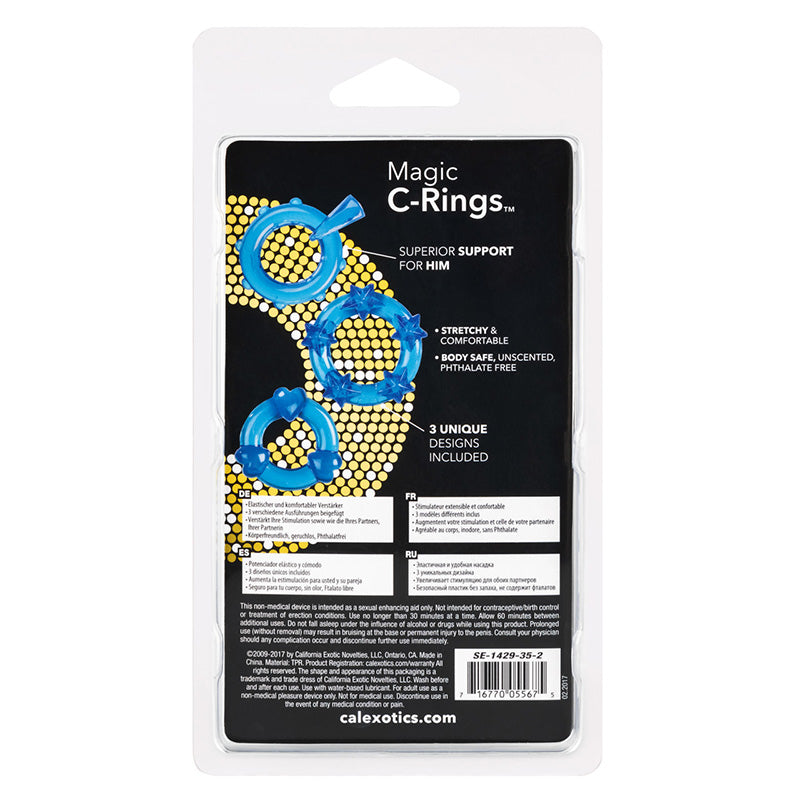 Magic C-Rings Cock Ring Set - Blue