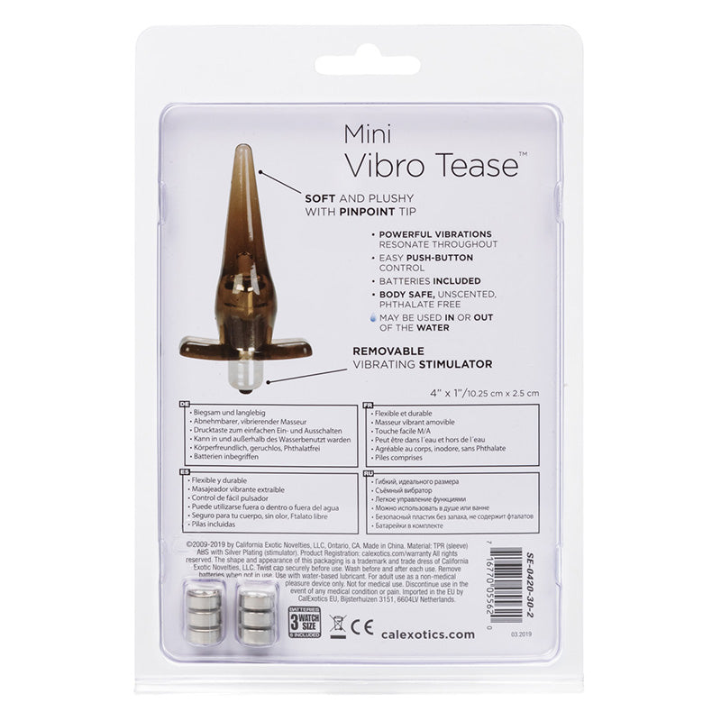 Mini Vibro Tease Anal Vibe - Smoke