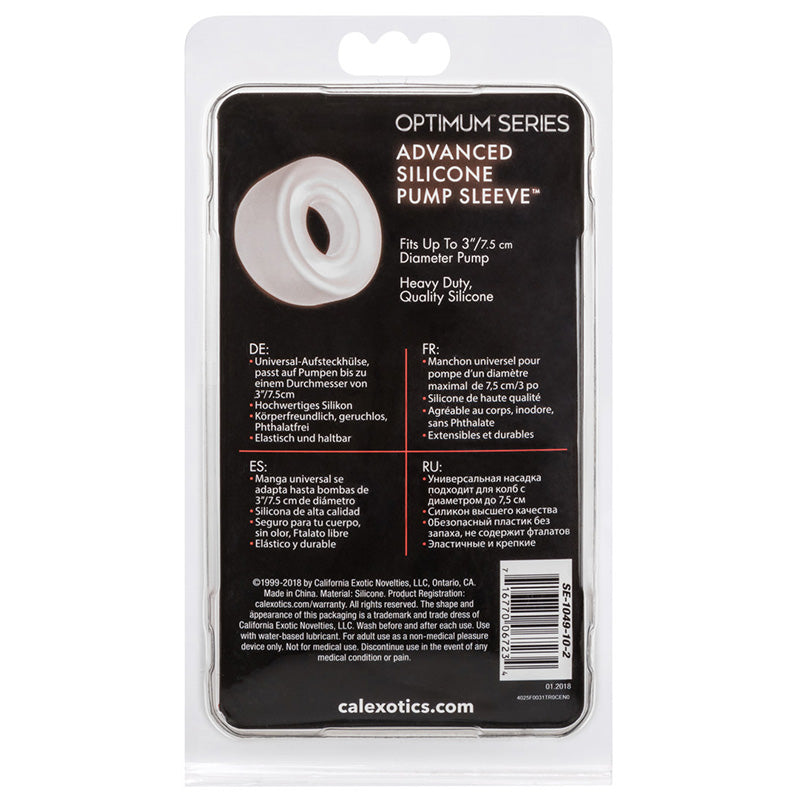 Optimum Series Advanced Silicone Pump Sleeve - Clear