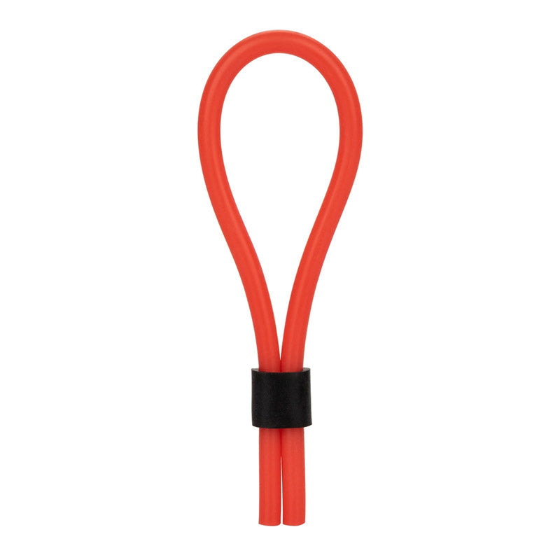 Silicone Stud Lasso Cock Ring - Red