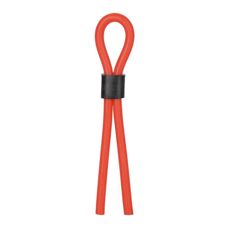 Silicone Stud Lasso Cock Ring - Red