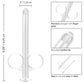 Features and measurements of CalExotics SE-2380-00-2 Lube Tube Lubricant Applicators Clear