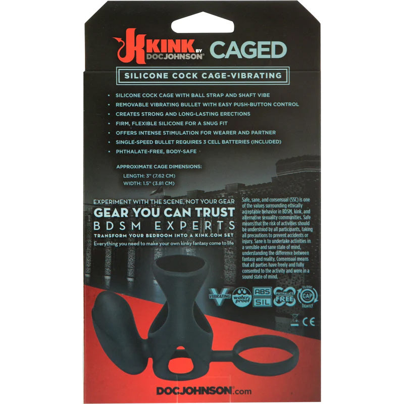 Kink Caged Vibrating Silicone Cock Cage