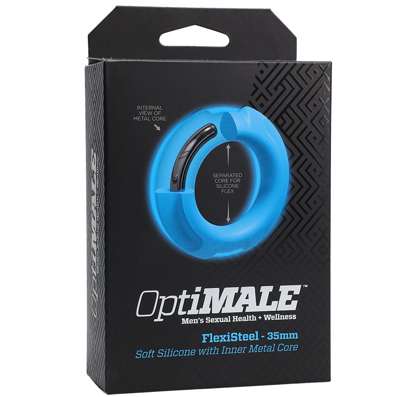 OptiMALE FlexiSteel Silicone C-Ring 35mm - Blue