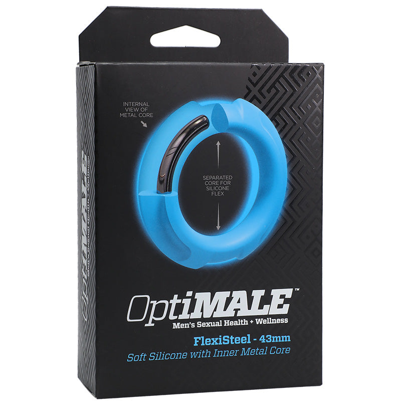 OptiMALE FlexiSteel Silicone C-Ring 43mm - Blue