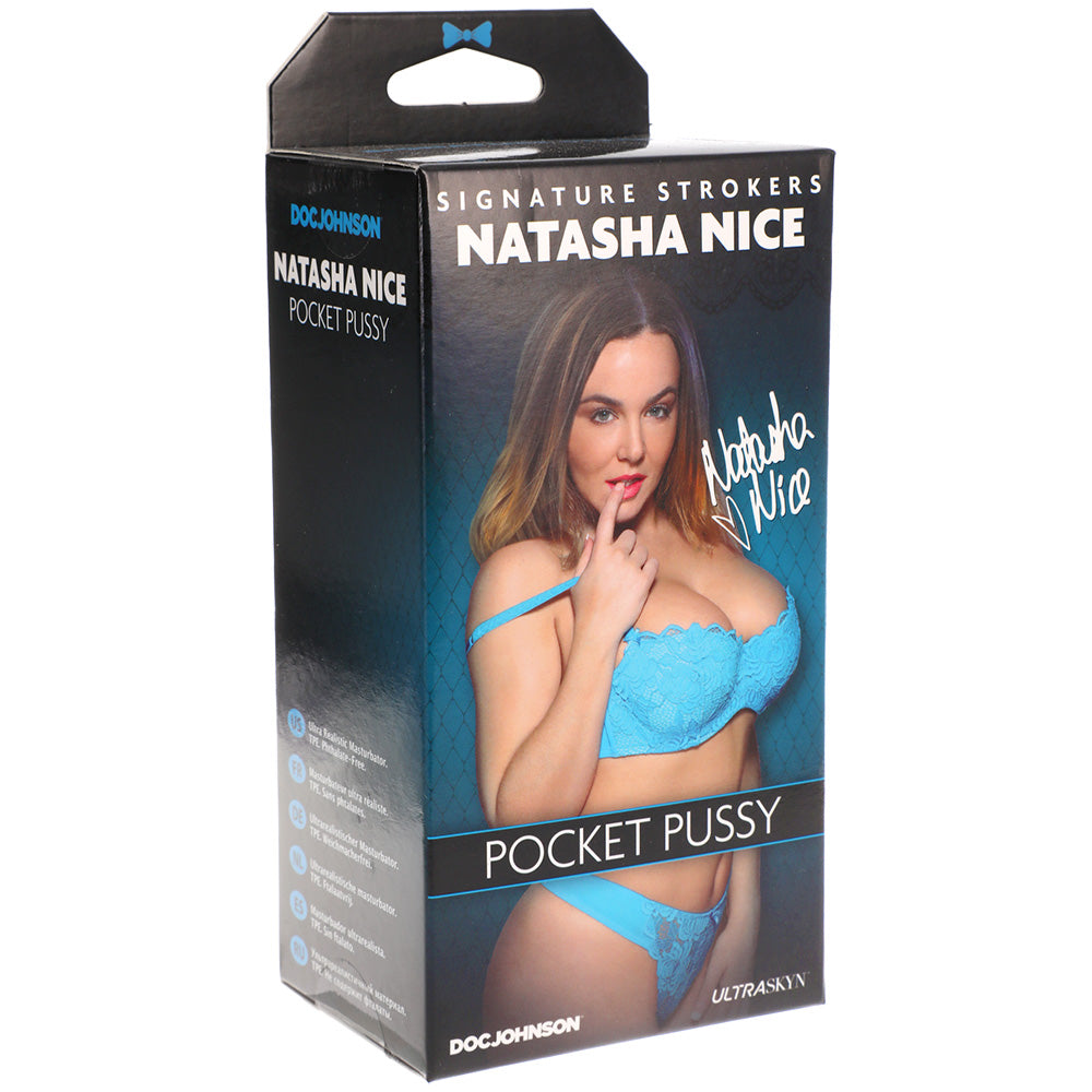 Doc Johnson 5510-23-BX Signature Strokers Natasha Nice Ultraskyn Pocket Pussy Package Front