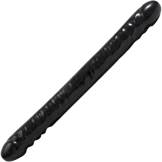 Doc Johnson 0211-01-CD Classic Veined Double Header Double Ended Dildo Black