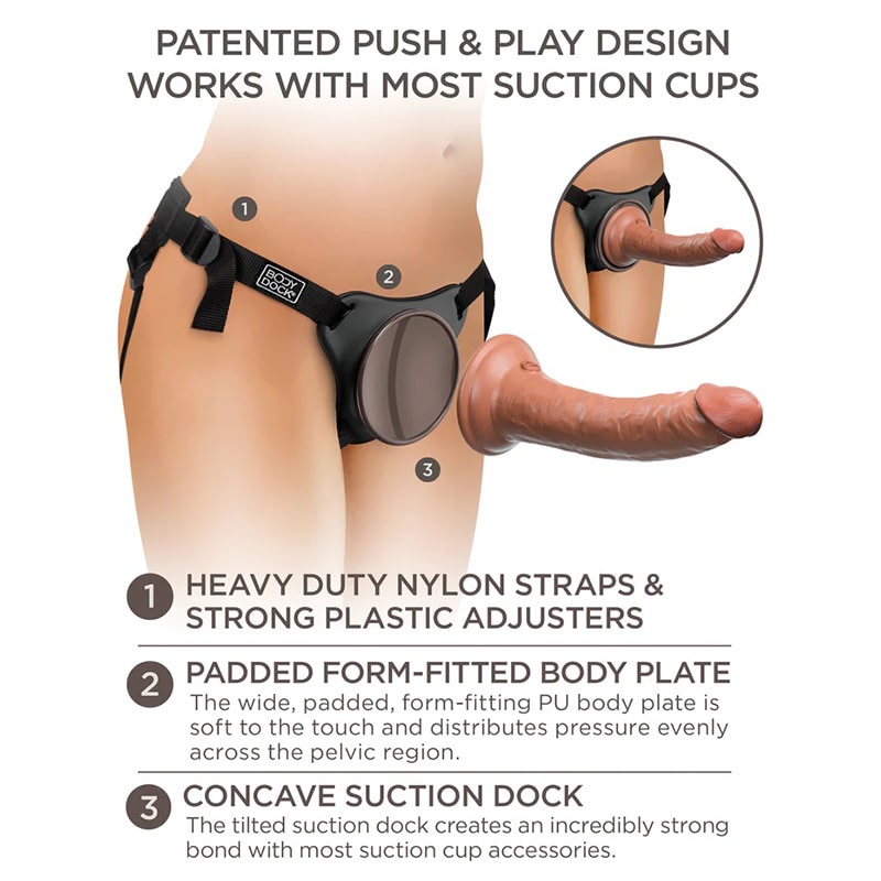 King Cock Elite Comfy Silicone Body Dock Strap-On Kit