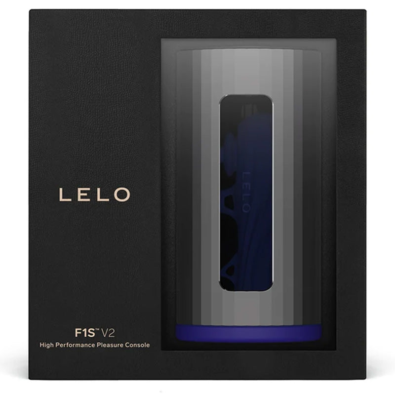 LELO F1S V2 high performance pleasure console packaging on a white background