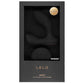 LELO Hugo remote control prostate massager in black packaging with gold accents on a white background