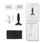 Lovense Hush 2 product with packaging, USB cable, storage pouch, and manual on a white background
