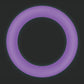 Medium purple Firefly Halo glow-in-the-dark cock ring glowing on a dark background