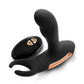 Black Sphinx prostate massager with gold accents and remote control