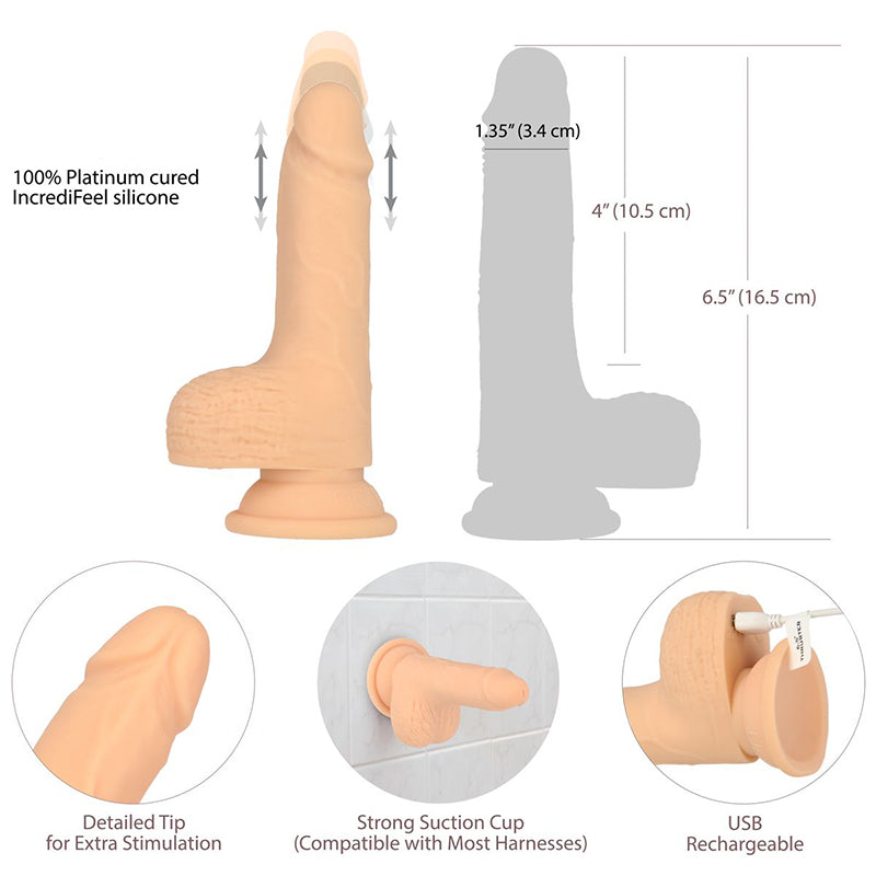 Naked Addiction 6.5 Inch Thrusting Dildo - Vanilla