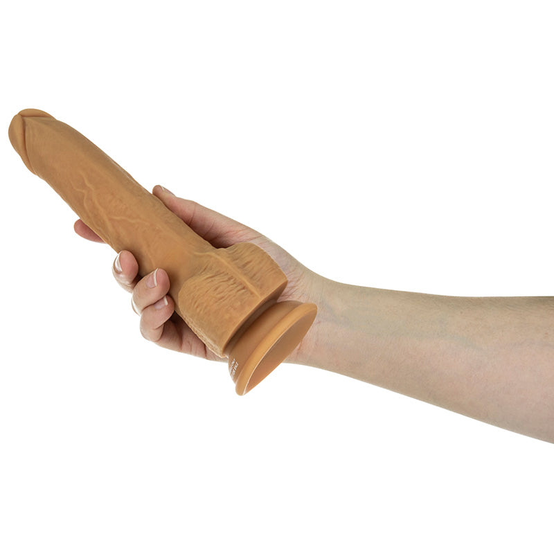 Naked Addiction 9 Inch Thrusting Dildo - Caramel